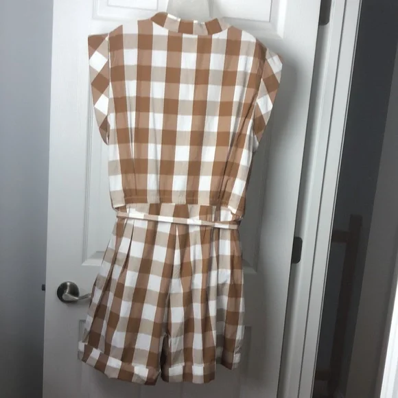 Anthropologie WHIT TWO Gingham Romper - Picture 8 of 11